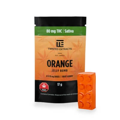 Orange SATIVA JELLY BOMBS , CBD gummies